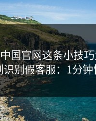 kaiyun中国官网这条小技巧太冷门，却能立刻识别假客服：1分钟快速避坑